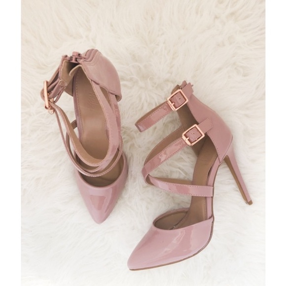 Cross Strap Pointed Toe Pumps - Picture 2 of 6